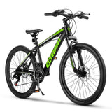 ZUN A24299 24 inch Mountain Bike Bicycle for Adults Aluminium Frame Bike Shimano 21-Speed with Disc W1856138245