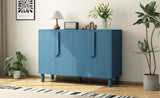 TREXM 4-Door Buffet Cabinet with Storage, Wood Sideboard Cabinet with Unique Arc Handles and N715P264916M