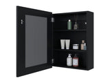 Black Medicine Cabinet with Included Mirror B062P252183