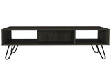 Newport Rectangle 2-Shelf Coffee Table Carbon Espresso B06280277