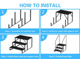 3 Step Ladder with Handrail, Swimming Pool Ladder Above Ground, 660 lb Load Capacity RV Steps with 31746287