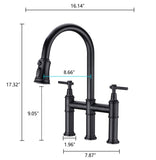 Pull Down Double Handle Kitchen Faucet 15569694