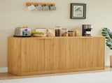 59-inch modern wavy sideboard, curved contour design storage cabinet, 4-door cabinet with storage W1162P339086