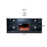 ZUN Fireplace TV Stand With 18 Inch Electric Fireplace Heater,Modern Entertainment Center for TVs up to W1625P152178