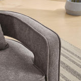 29.1"W Swivel Accent Open Back Chair Modern Comfy Sofa Chair With Weathered Base For Nursery Bedroom W1298P192482