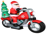 6ft 18W 7 LED Lights Santa Claus Rides Motorcycle Garden Santa Claus Decoration 25338856