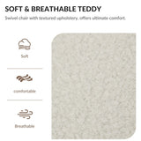 Swivel Accent Barrel Chair, Modern Round Armchairs with Upholstered, Comfy Swivel Accent Chair for W2606P187688