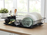 3-Piece Kitchen Sink Dish Drainer Set Black 37190908