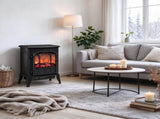 Black Electric Fireplace Stove, Freestanding Fireplace Heater with 750W/1500W Adjustable Heat for 50163592