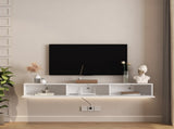 Floating TV Stand Wall Mounted with 16 Color LEDs,69" Modern TV Stand, Floating TV Cabinet W1321P283883