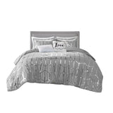 King/Cal King Metallic Printed Duvet Cover Set B03596037