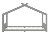 Full House Floor Bed with Support Slats, Solid Wood House Bed Frame for Kids, No Box Spring Needed W1580P387843