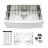 33"x21"x10"Farmhouse Apron Single Bowl Stainless Steel Kitchen Sink W2898P228896