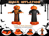12ft Inflatable Halloween Decor with Skeleton Ribs, Pumpkin & Grim Reaper, 3 LED Lights 115 Count 23117795