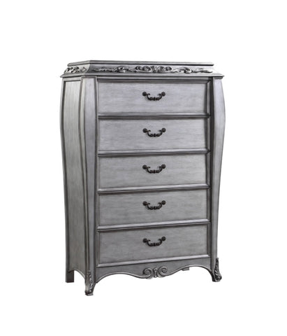 ZUN ACME Leonora Chest, Vintage Platinum 22146