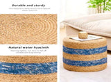 Handmade Woven Foot Stool Natural Water Hyacinth Ottoman for Home Decor & Seating 21252952
