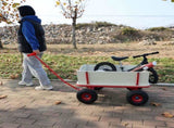 Wooden carriage four-wheel design, Load-bearing capacity 260LBS,Children's outdoor stroller, W227P379504