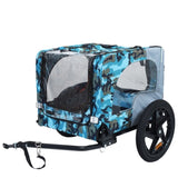 Outdoor Heavy Duty Collapsible Pet Bike Trailer with 16-Inch All-Terrain Wheels & Universal Hitch W1364P268346