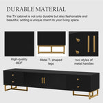 ZUN U-Can TV Stand for 65+ Inch TV, Entertainment Center TV Media Console Table, Modern TV Stand with WF530740AAB