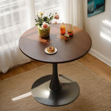 Walnut Round Table, Modern Dining Table, Dining Table,MDF Top and Steel Base Tulip Round Kitchen W2641P300056
