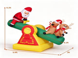 6.2 FT Animated Christmas Inflatable Santa & Reindeer on Seesaw with LED Lights, Waterproof 39590629