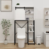 Over The Toilet Storage Cabinet, Bathroom Over Toilet with Sliding Barn Door,Adjustable W282138090