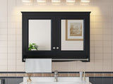 3-in-1 Bathroom Mirror Cabinet, 30 inch Wall Mounted Medicine Cabinet with Adjustable Shelves & Soft N710P405415B