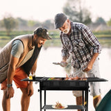 ZUN Portable Charcoal Grills for Outdoor BBQ, Foldable Kabob Barbecue Grill for Camping Hibachi BBQ 53025159