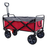 150L Collapsible Wagon Cart Foldable, Utility Garden Wagon with 360lbs Weight Capacity, Heavy Duty W321P269220
