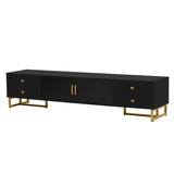 ZUN U-Can TV Stand for 65+ Inch TV, Entertainment Center TV Media Console Table, Modern TV Stand with WF530740AAB