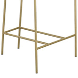 Grey and Gold Low Back Upholstered Stool B062P145562