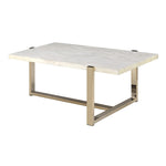 ZUN White and Champagne Coffee Table B062P189196