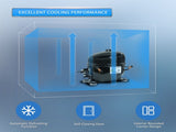 Orikool 48 IN Commercial Refrigerators, Undercounter Refrigerators 14.1 Cu.Ft with Smooth Casters, 2 W2095126117