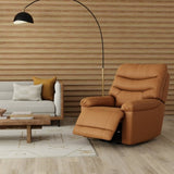 Global Home Swivel Glider Recliner with Manual Footrest In Oslo Antelope B339P333948