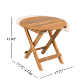 NO INSTALLATION REQUIRED, FOLDABLE AND ADJUSTABLE OUTDOOR ACACIA WOOD SIDE TABLE N770P261552T
