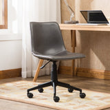 Cesena Faux Leather 360 Swivel Air Lift Office Chair, Antique Gray T2574P164794
