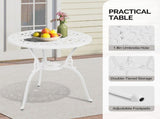3 PCS Outdoor Bistro Set, All-Weather Cast Aluminum Butterfly Bistro Table and Chairs Set of 2, 53227481