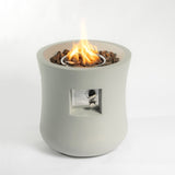 Outdoor Propane Fire Pit Table,Compact Streamlined modern 20-inch,Round Graphite Base with W3016P233624