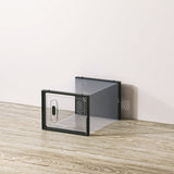 6-Piece Medium Black Plastic Mesh Shoe Box Set - 33x23x14cm, Modular Design for Home Storage 80828150