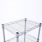 ZUN XM-207S Rectangle Carbon Steel Metal Assembly 4-Shelf Storage Rack Silver Gray 93246884
