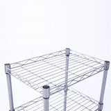 XM-207S Rectangle Carbon Steel Metal Assembly 4-Shelf Storage Rack Silver Gray 93246884
