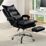 ZUN Contemporary Office Chair Upholstered 1pc Comfort Adjustable Chair Relax Office Chair Work Black B011P214981