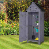 70in Black Double Slope Top Fir Courtyard Storage Room Dark Gray 24937639