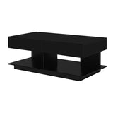 41.3''-76.7'' Extendable Coffee Table, Efficient Central Coffee Table with Multiple Storage 14901524