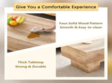Modern Simple Light Wood Texture MDF Coffee Table - 43.3"x21.6"x17.2" Practical Model.Making it an W1512P414513