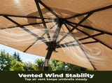 9FT Outdoor Patio Umbrella with Push Button Tilt & Crank, 8 Sturdy Ribs UV Protection Waterproof for 70345349