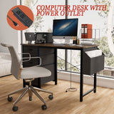 47.3"office desk with power outlet,3drawers and Side Pocket, Easy to Assemble,Frame stability W2887P240000