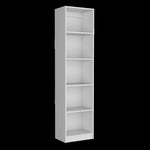 ZUN Home Xs Bookcase with 5-Tier Shelves and Slim Design -White -Office B200137829