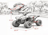 Green 12V Electric Kids ATV 4 Wheeler Ride On, Dual Motors, High Low Speed, Music & Headlights, 85033411