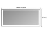 60x36" Frameless Eco-Friendly Silver Mirror Dual LED Light Strips Front and Back LightingUnable 31167470